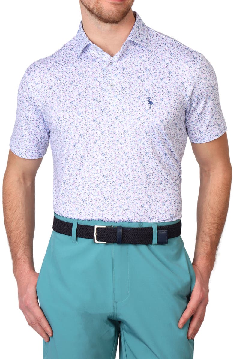 TailorByrd Ditsy Floral Print Performance Polo, Alternate, color,