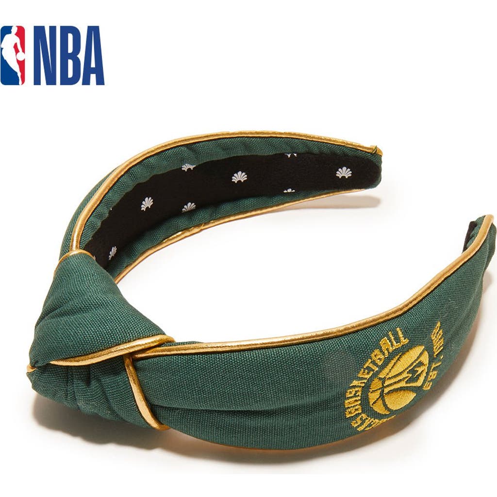 Lele Sadoughi Nba Milwaukee Bucks Embroidered Headband In Green