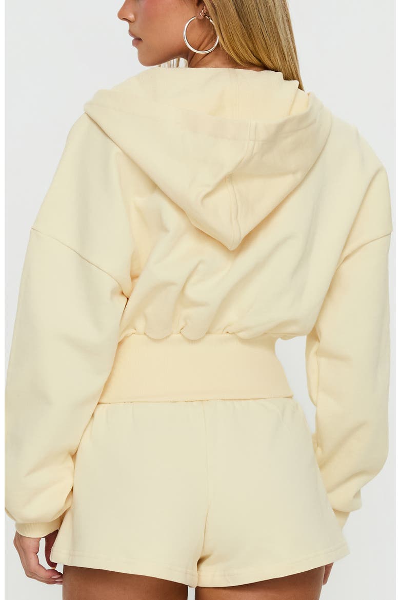Daytime Crop Front Zip Hoodie, Alternate, color, BUTTERCREAM