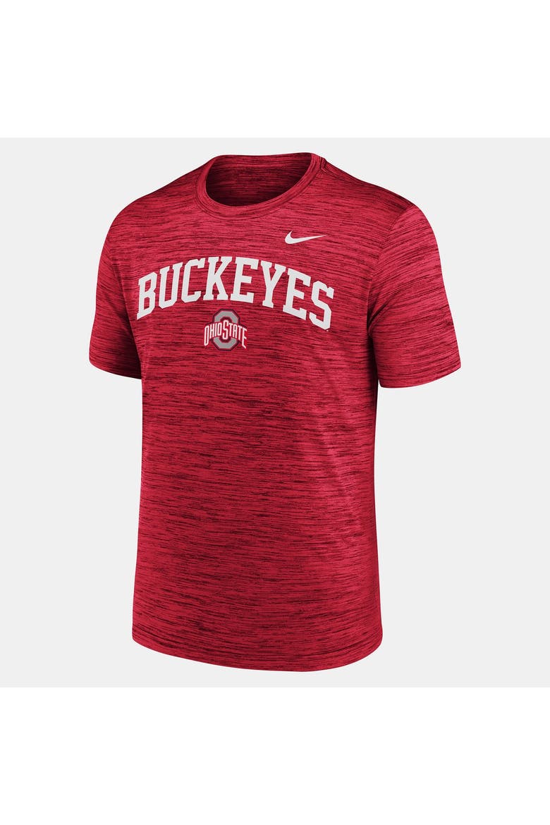 Men's Nike  Scarlet Ohio State Buckeyes Primetime Arch Logo Velocity Dri-FIT T-Shirt, Alternate, color, Scarlet