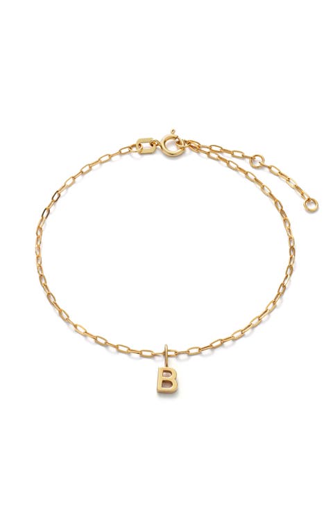 Gold Charm Letter Bracelet