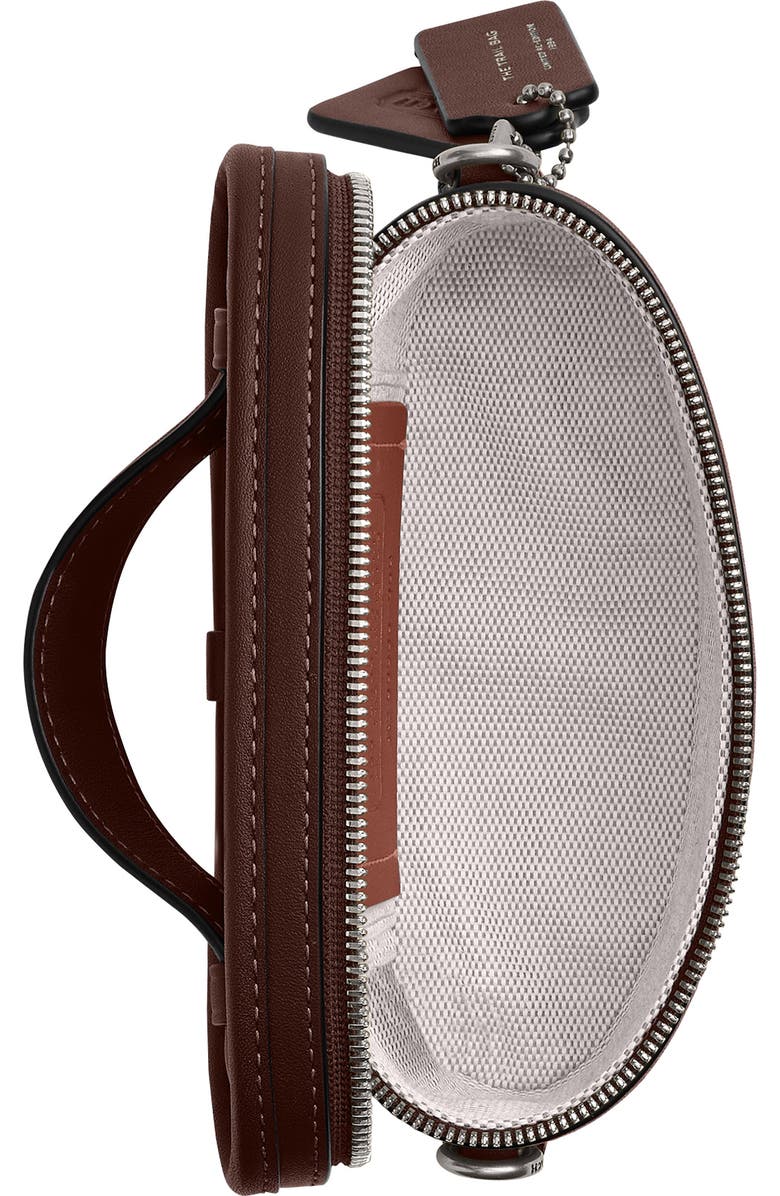 COACH Trail 15 Leather Crossbody Bag, Alternate, color, Maple