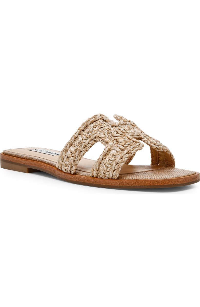 Steve Madden Hadyn Woven Strap Slide Sandal, Main, color, Raffia