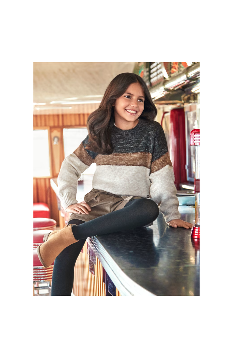 Mayoral Color Block Sweater, Alternate, color, Beige