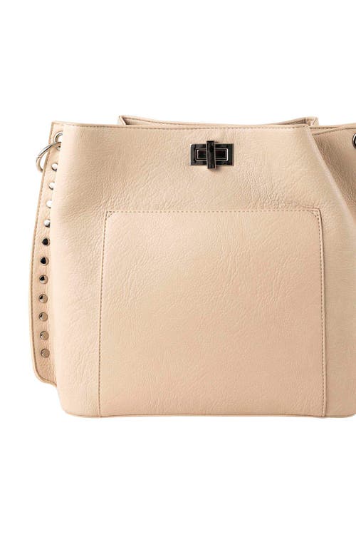 Urban Originals Triangle Vegan Leather Tote In Cream