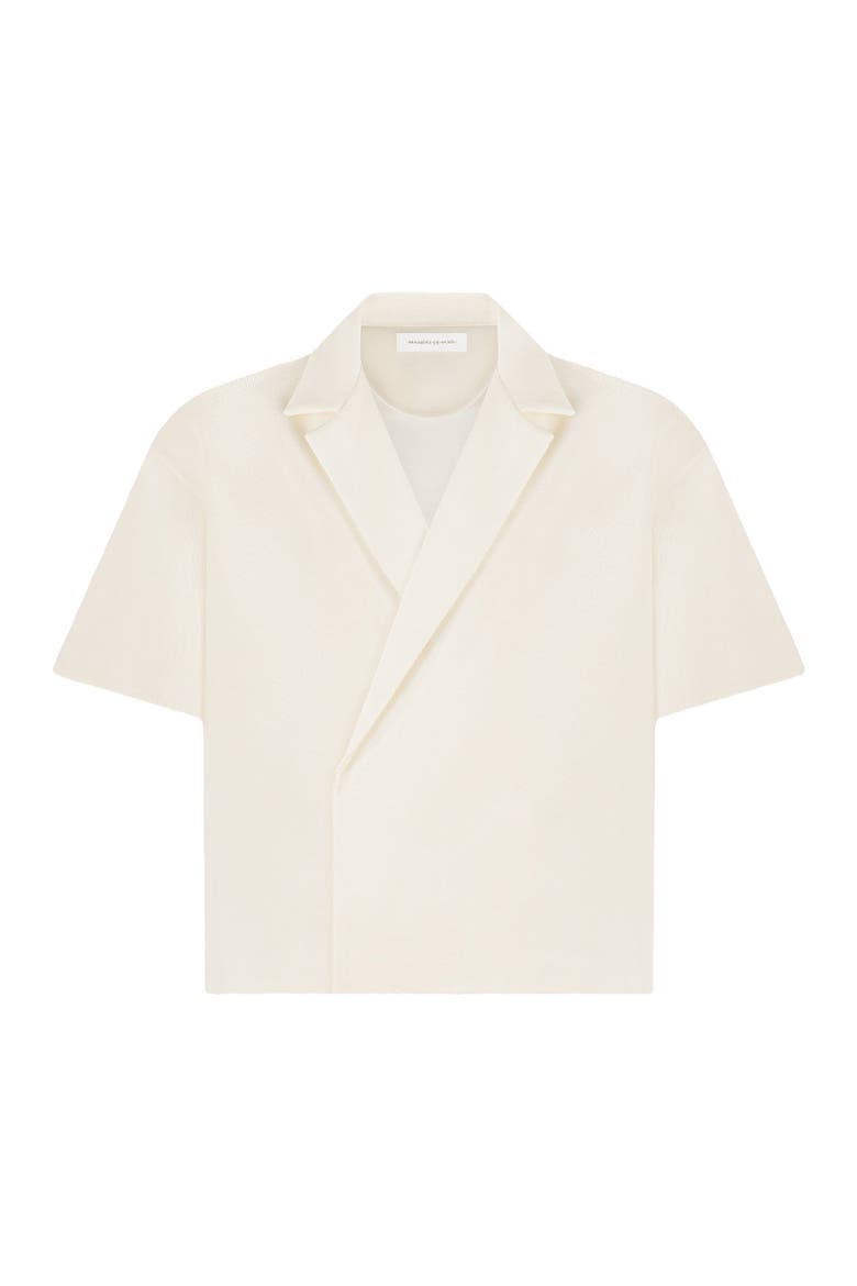 Abel Boxy Twill Double Breasted Shirt, Alternate, color, Cream