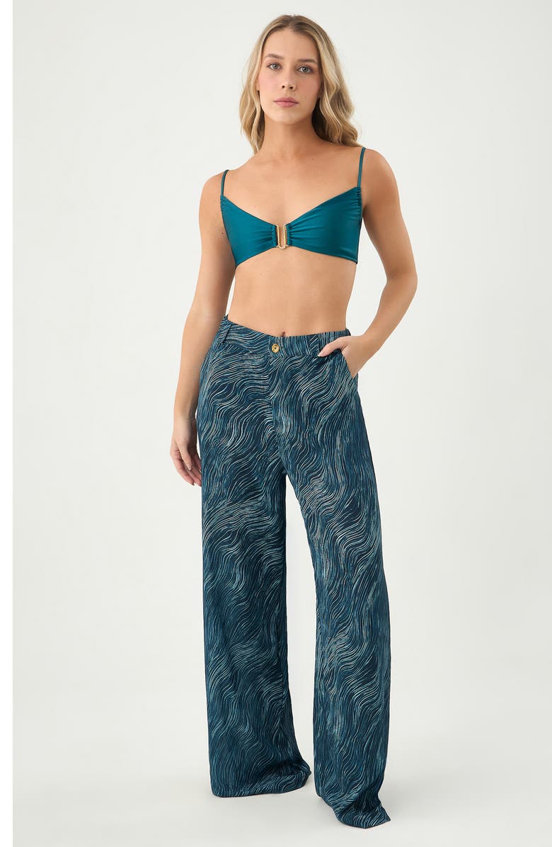 BOAMAR Naomi Print Wide-Leg Pants, Alternate, color, Green