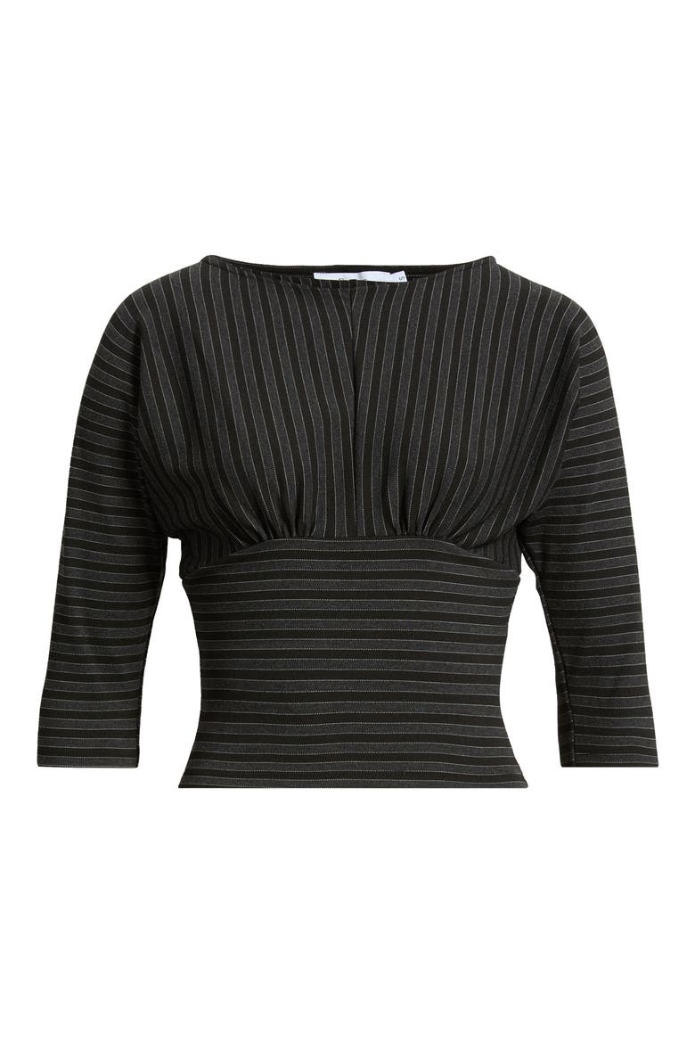 Promesa Pinstripe Ruched Top, Alternate, color, GRIS