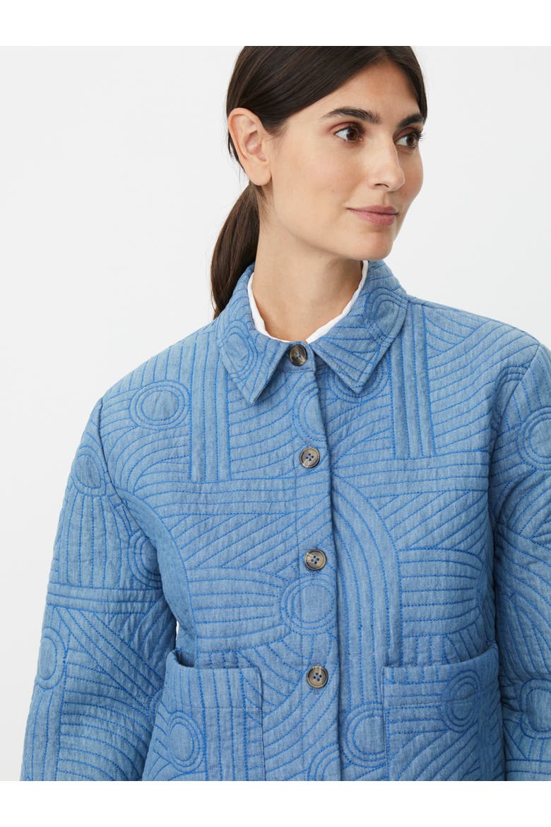 Jalindra Long Sleeve Quilted Jacket, Alternate, color, Basic Denim