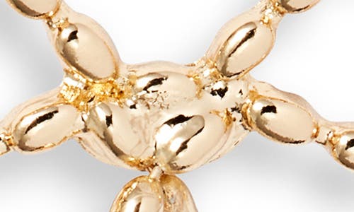Open Edit Bead Chain Bow Drop Earrings In Gold