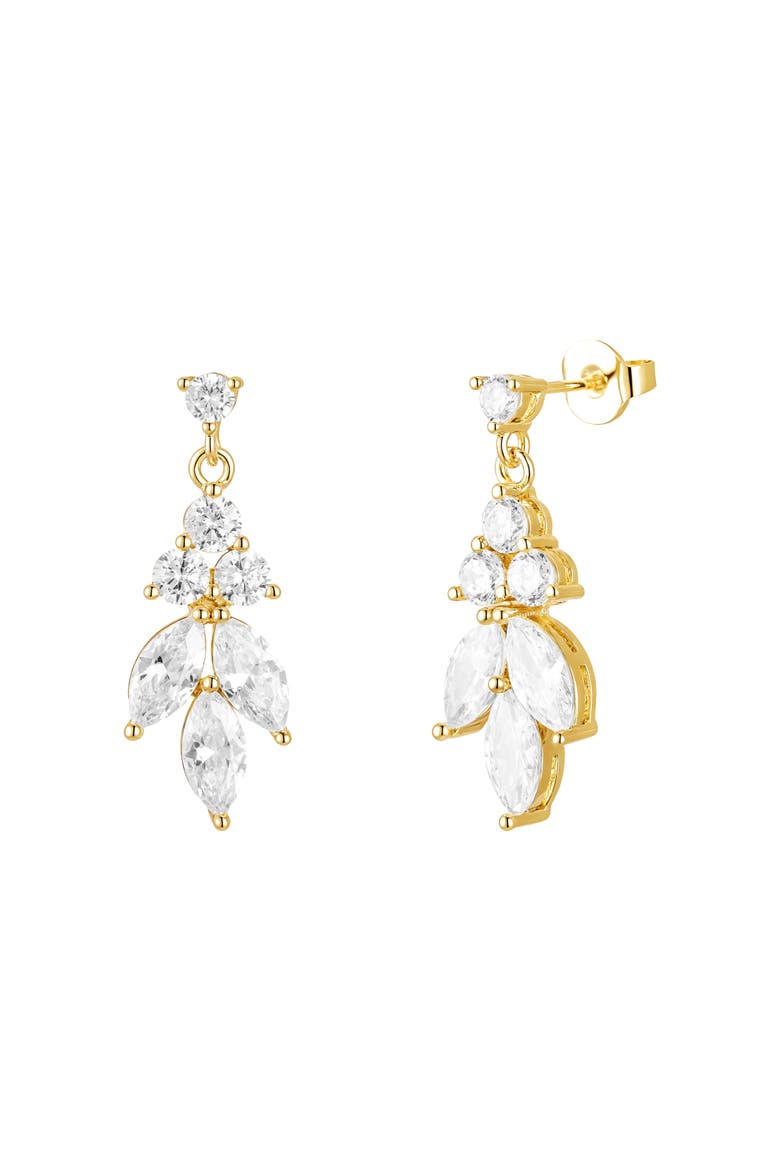 Vania Crystal Earrings, Main, color, Gold