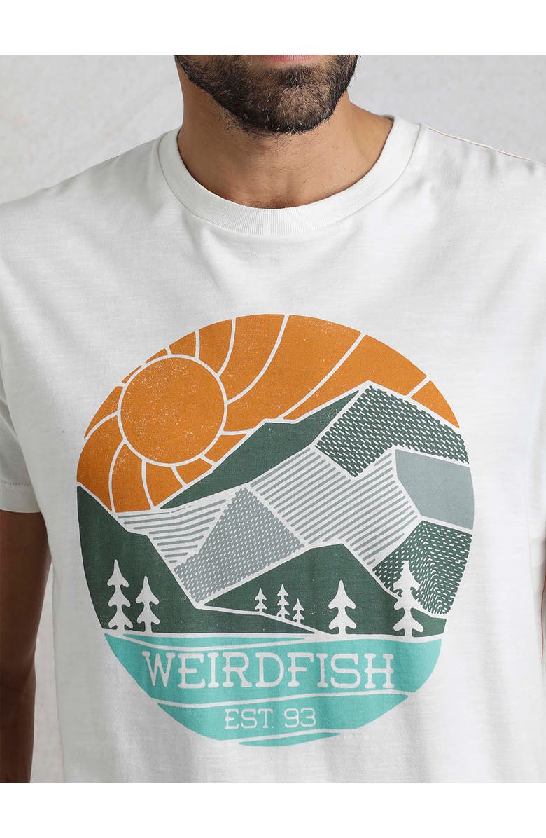 Weird Fish Foothills Front Print T-Shirt, Main, color, Dusty White