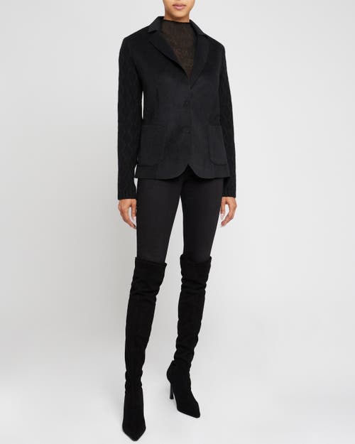 Santorelli Knit Blazer In Black