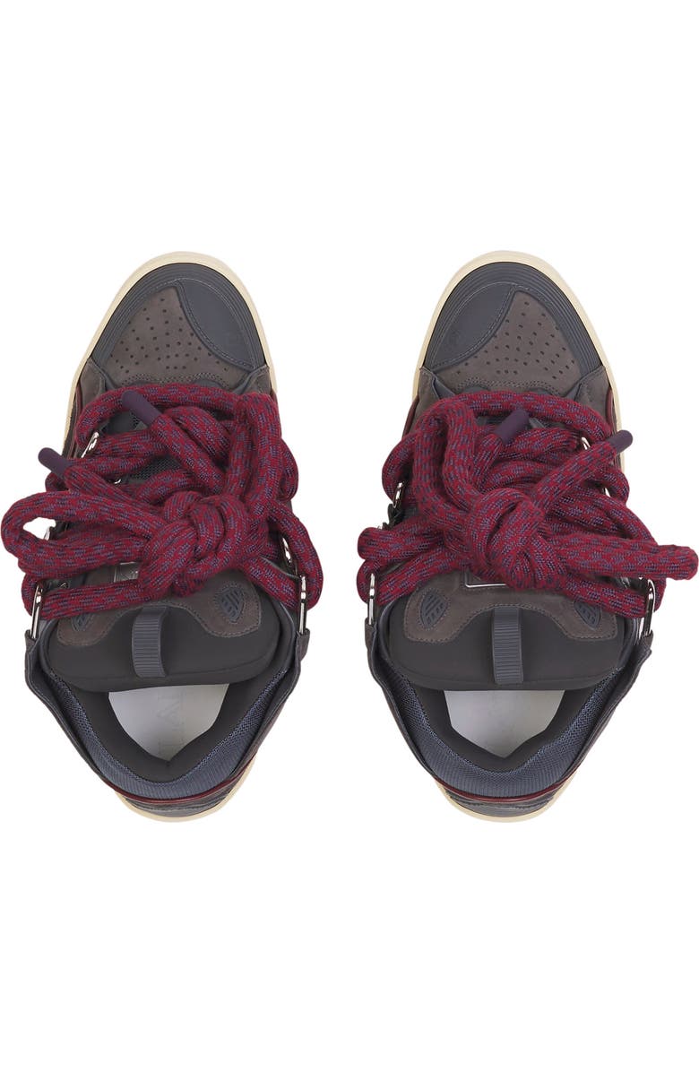 Lanvin Curb Sneakers In Leather With Snake Laces For Men, Alternate, color,