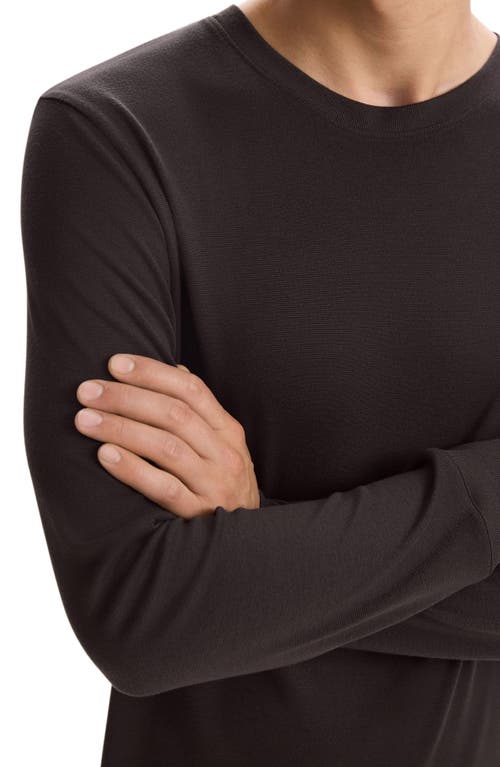 Theory Essential Long Sleeve T-shirt In Brown