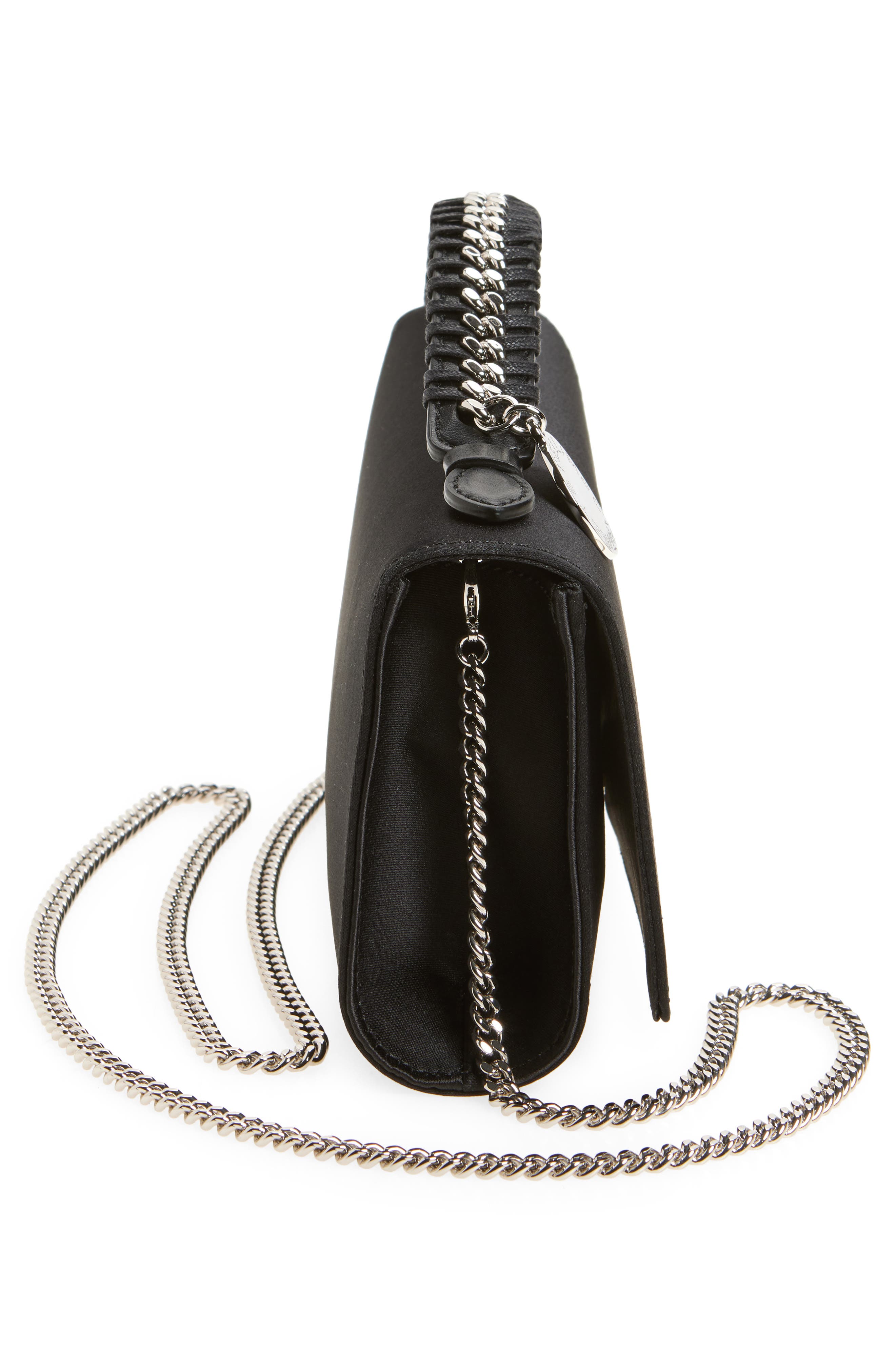 Stella McCartney Falabella Eco Satin Clutch, Alternate, color, 