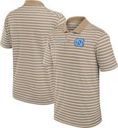 Jordan Brand Men's Jordan Brand Tan/White North Carolina Tar Heels Primetime Victory Striped Polo