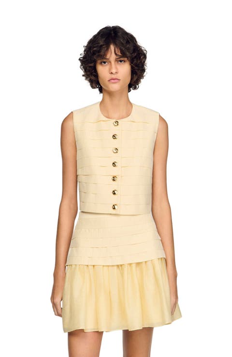 Pleated crop top