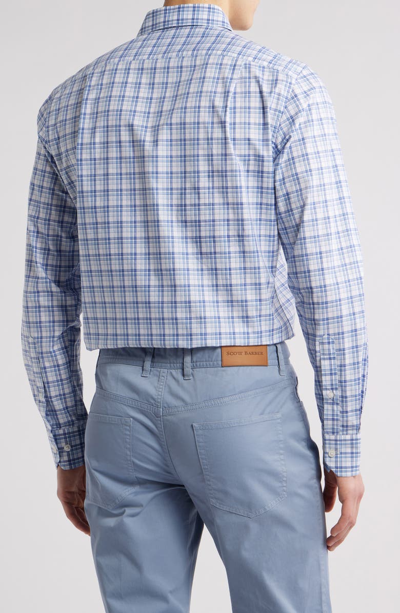Scott Barber Newport Plaid Cotton Poplin Button-Up Shirt, Alternate, color, 