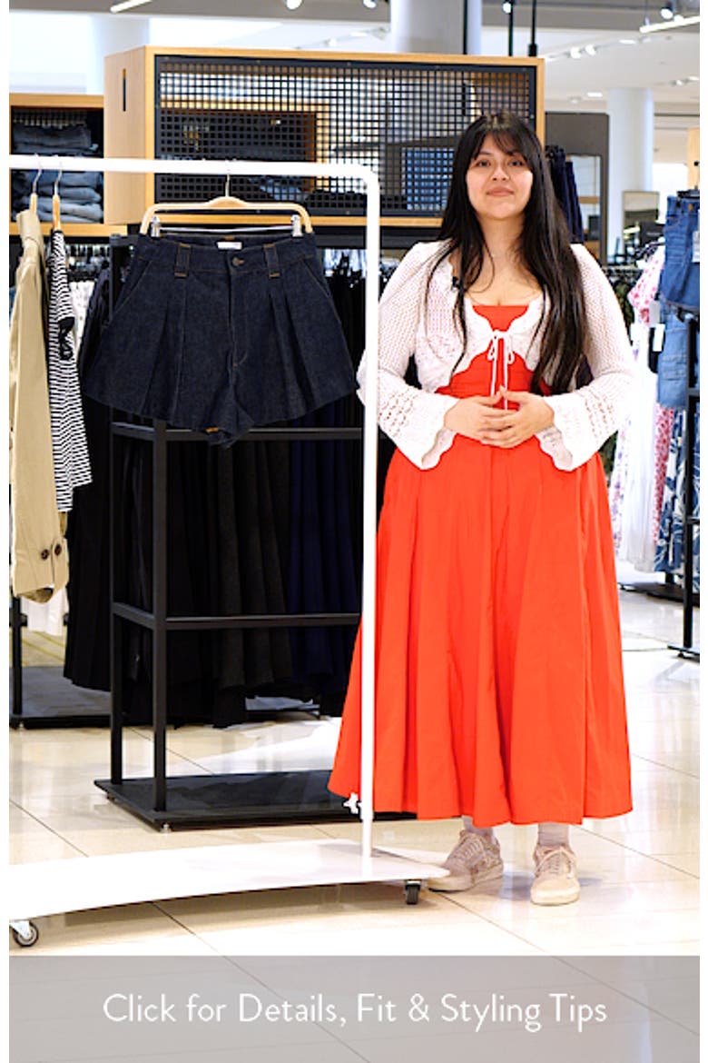 The Structural Pleated Denim Shorts video