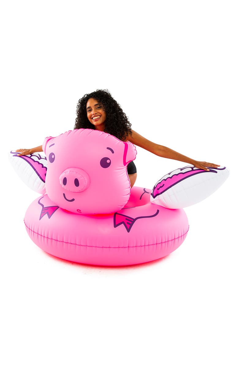 BigMouth Inc Flying Pig Pool Float, Alternate, color,