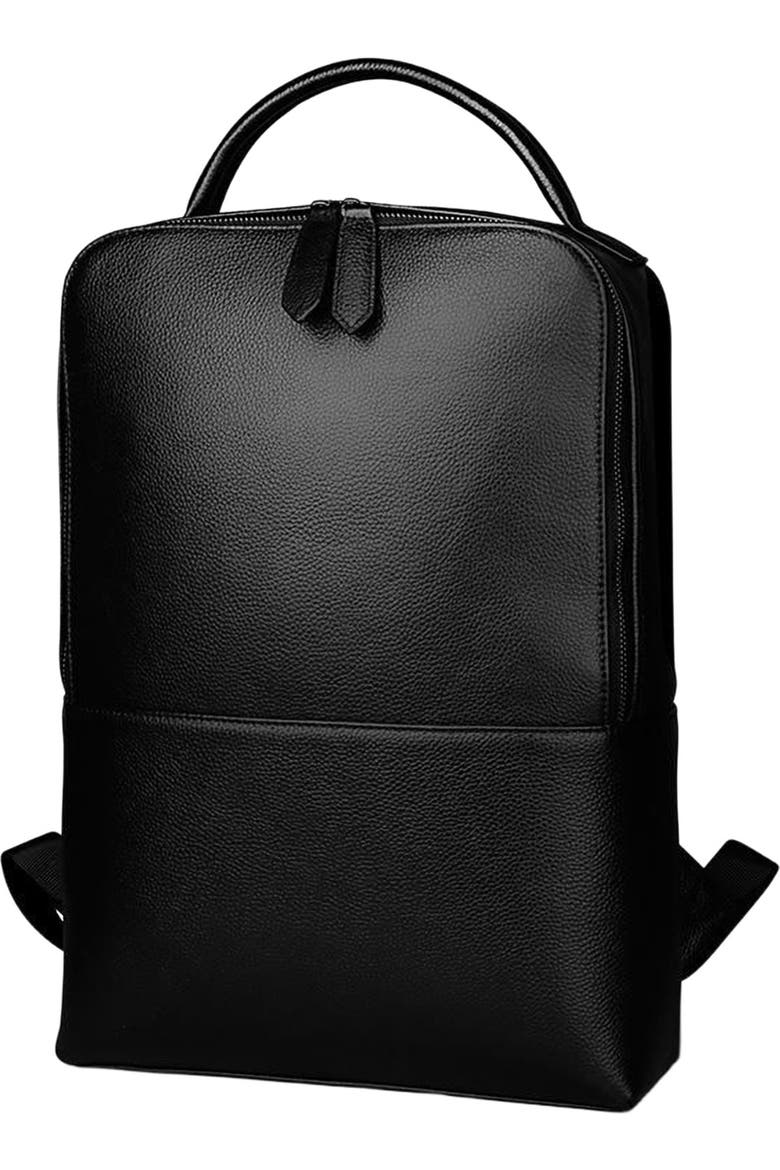 ashbritt pebbled leather backpack Charlotte Of Soft Pebble down pick Austin Black Leather Backpack -