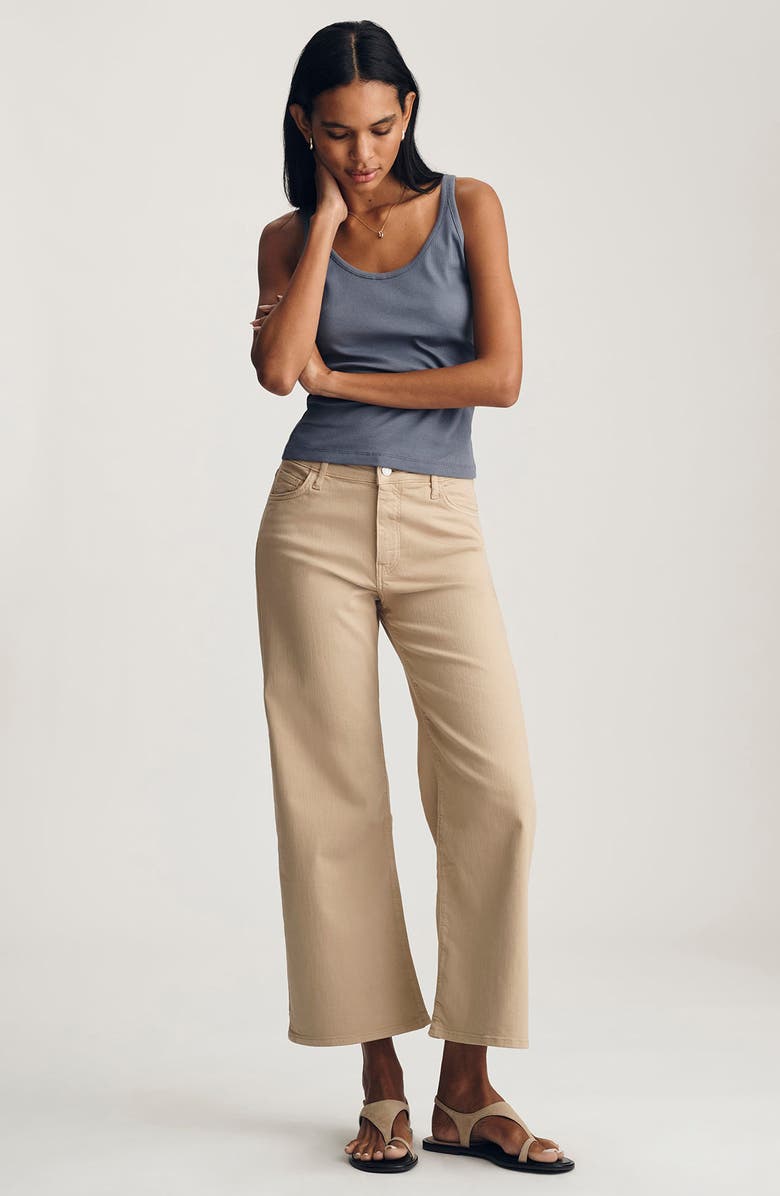 Mavi Jeans Scoop Neck Stretch Cotton Rib Tank, Alternate, color,