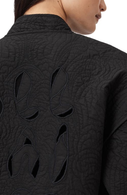 Allsaints Clary Quilted Shacket In Black