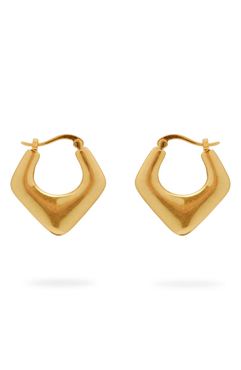 Cult Gaia Leila Huggie Hoop Earrings, Main, color, Antique Brass