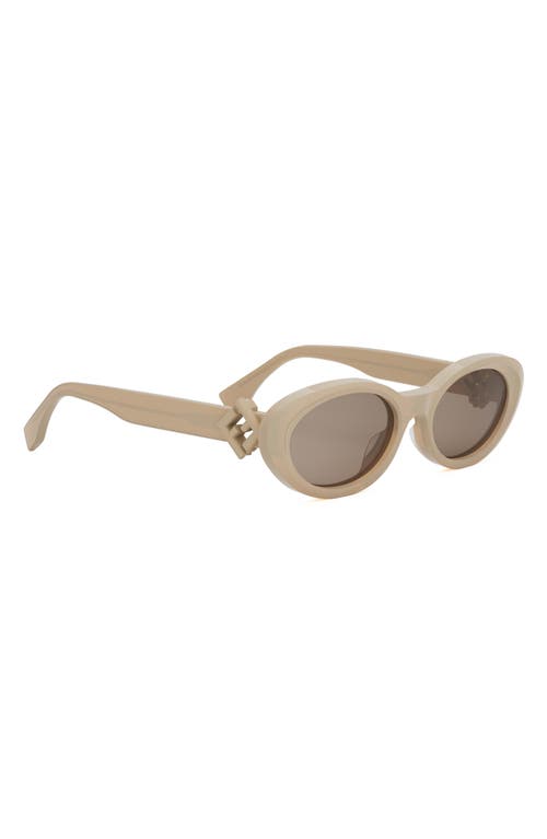 Fendi Fe40140u 57e Beige Ff Diamond Sunglasses In Brown