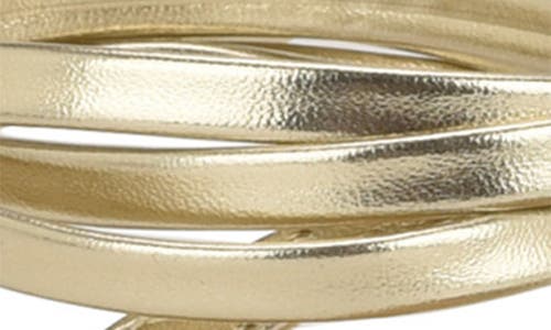 Nine West Norta Ankle Wrap Sandal In Gold