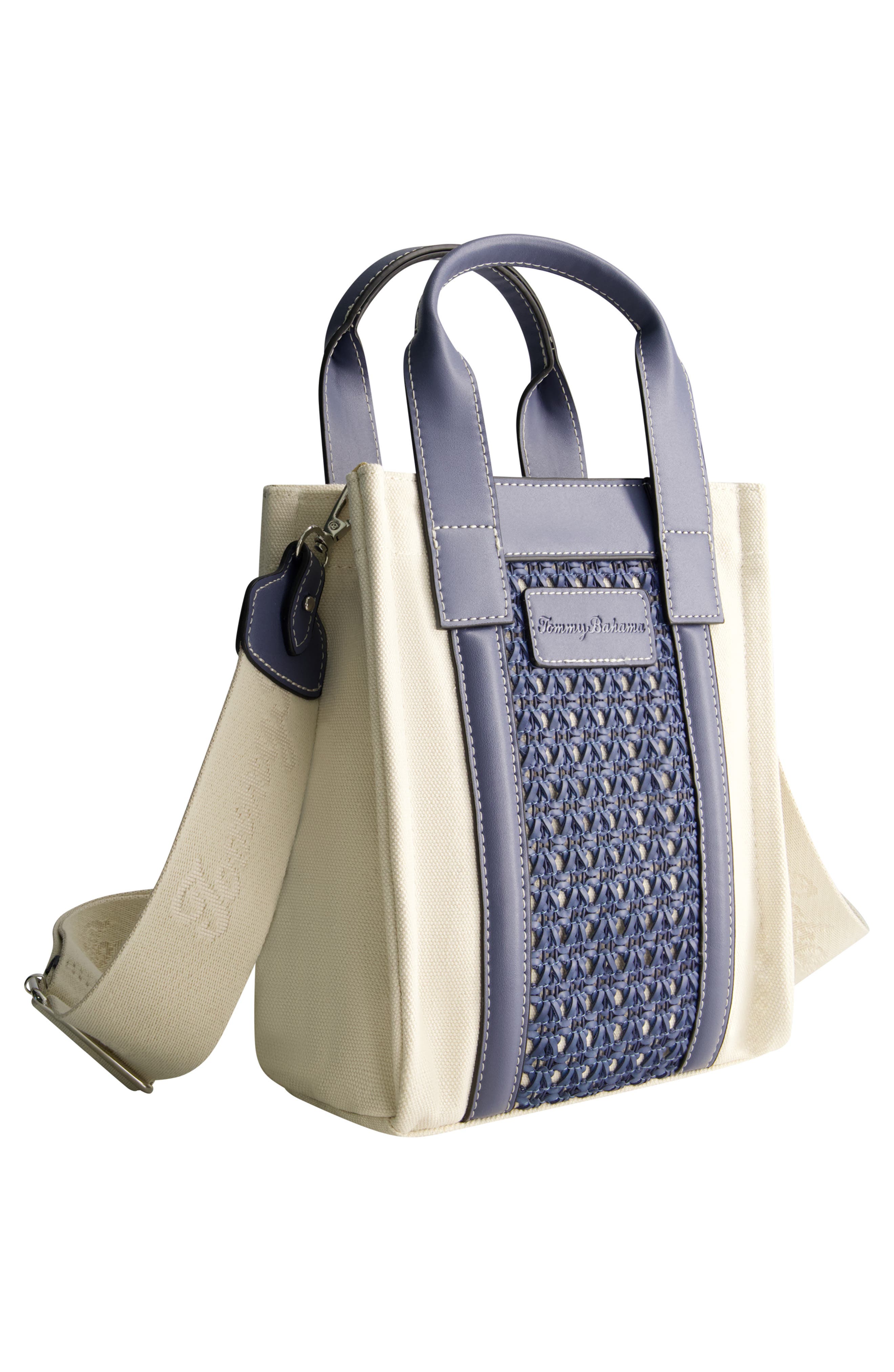 Tommy Bahama Woven North/South Tote Bag, Alternate, color, Blue