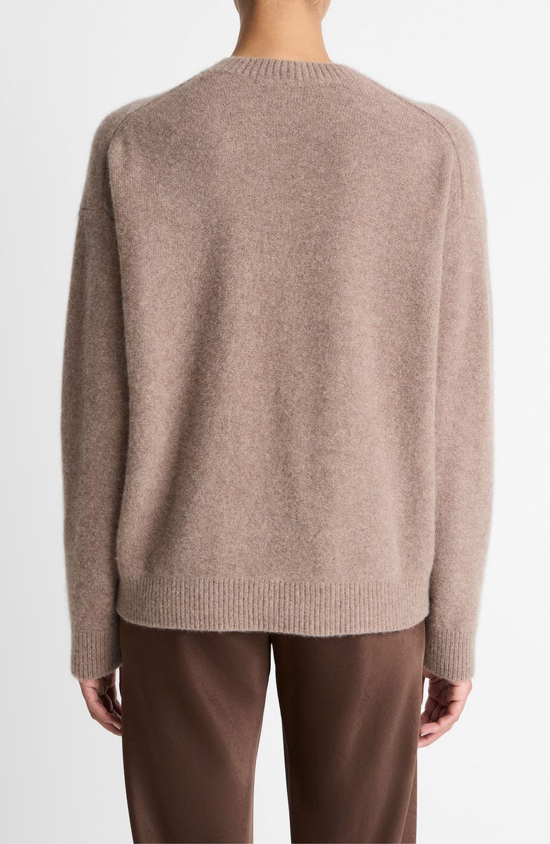 Vince Boiled Cashmere Crewneck Sweater, Alternate, color, Heather Doe