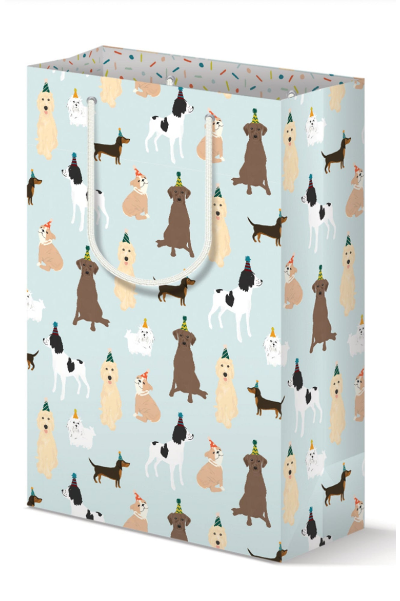 Dog Lovers Birthday Gift Bag Set of 3, Alternate, color, Light Blue