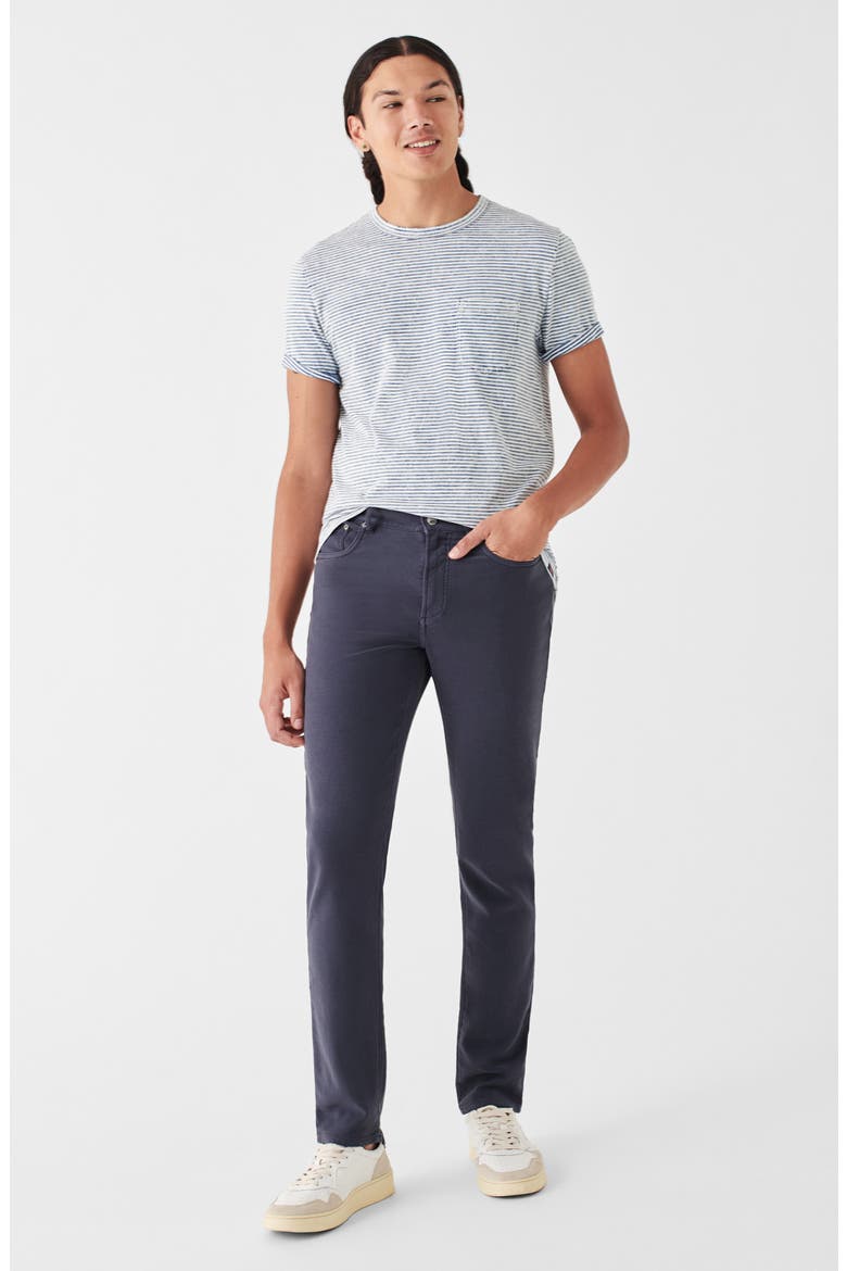 Slim Straight Leg Stretch Terry Cloth Pants, Alternate, color, NAVY