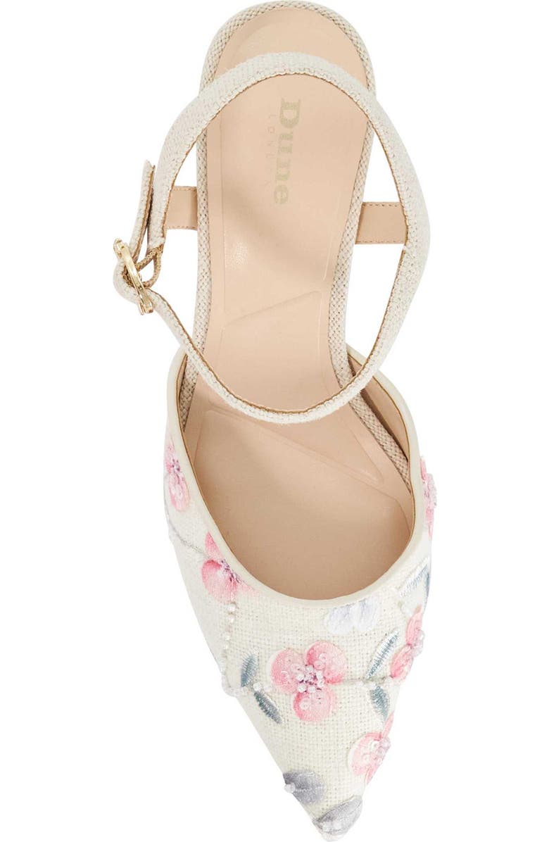 Dune London Cultivated Ankle Strap Pointed Toe Pump, Alternate, color,