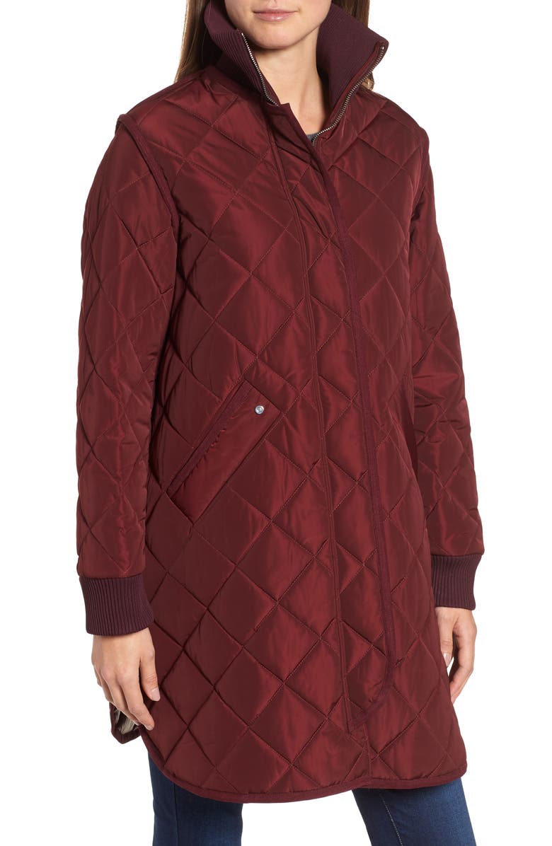 Sosken Quilted A-Line Jacket, Alternate, color, 