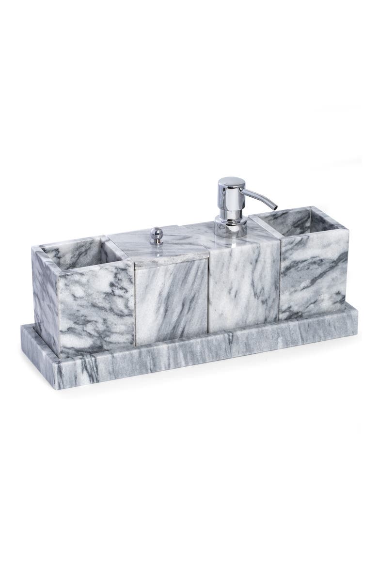 5-Piece Marble Vanity Set, Main, color, GRAY/WHITE
