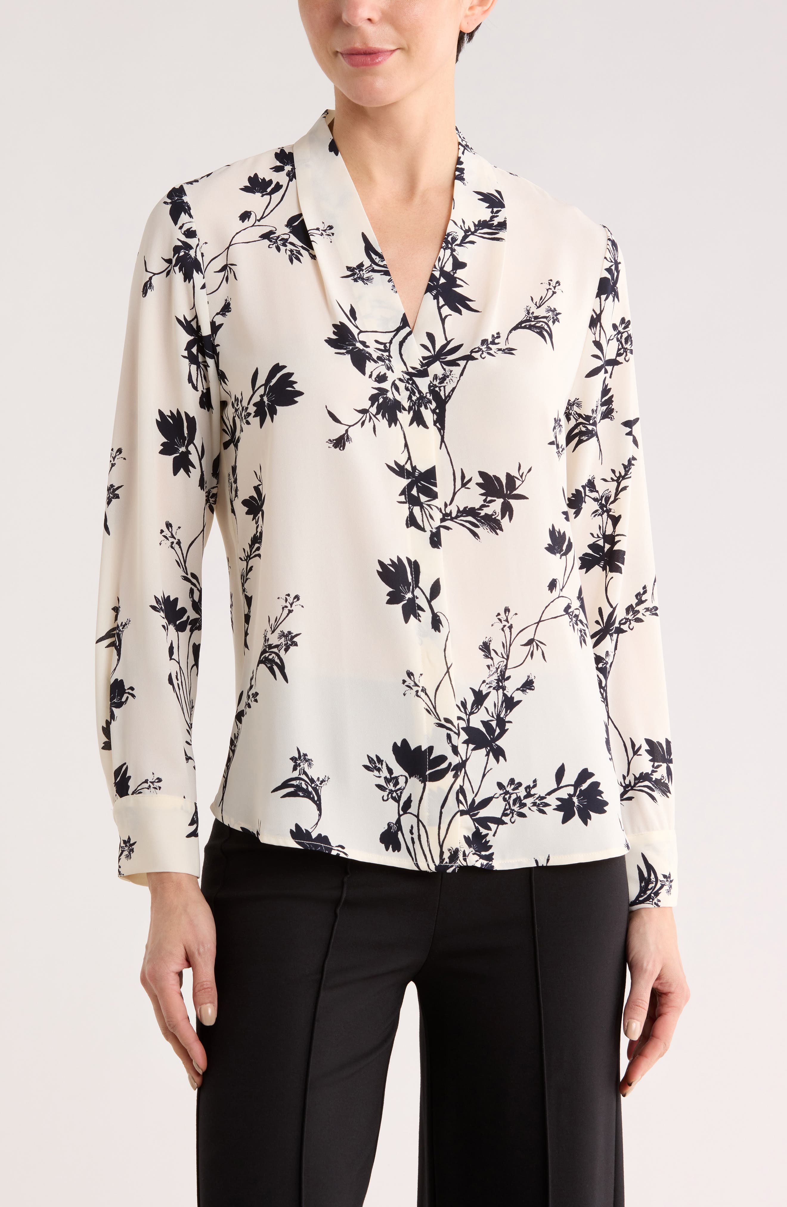 IVORY- NAVY AVA BOTANICAL