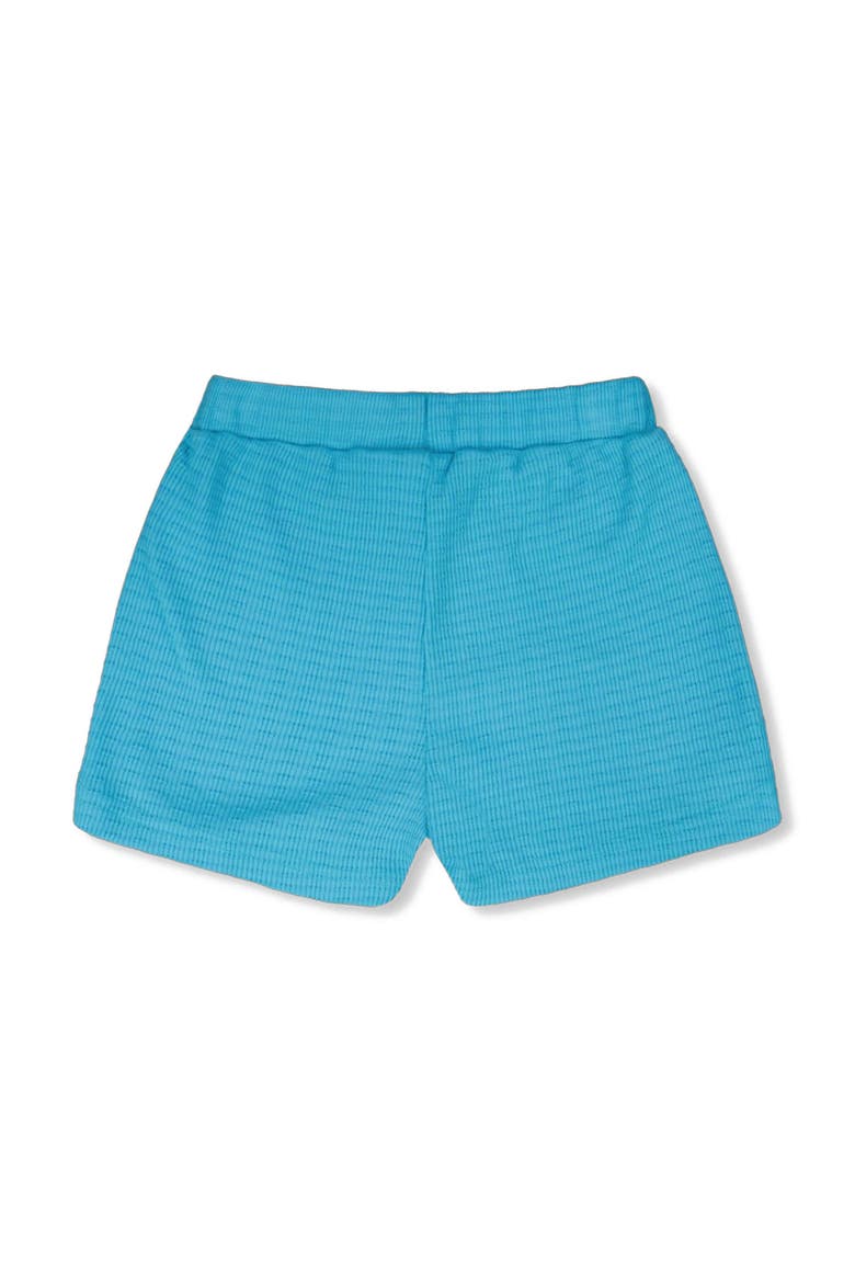 Crinkle Jersey Elastic Waist Shorts, Alternate, color, Blue