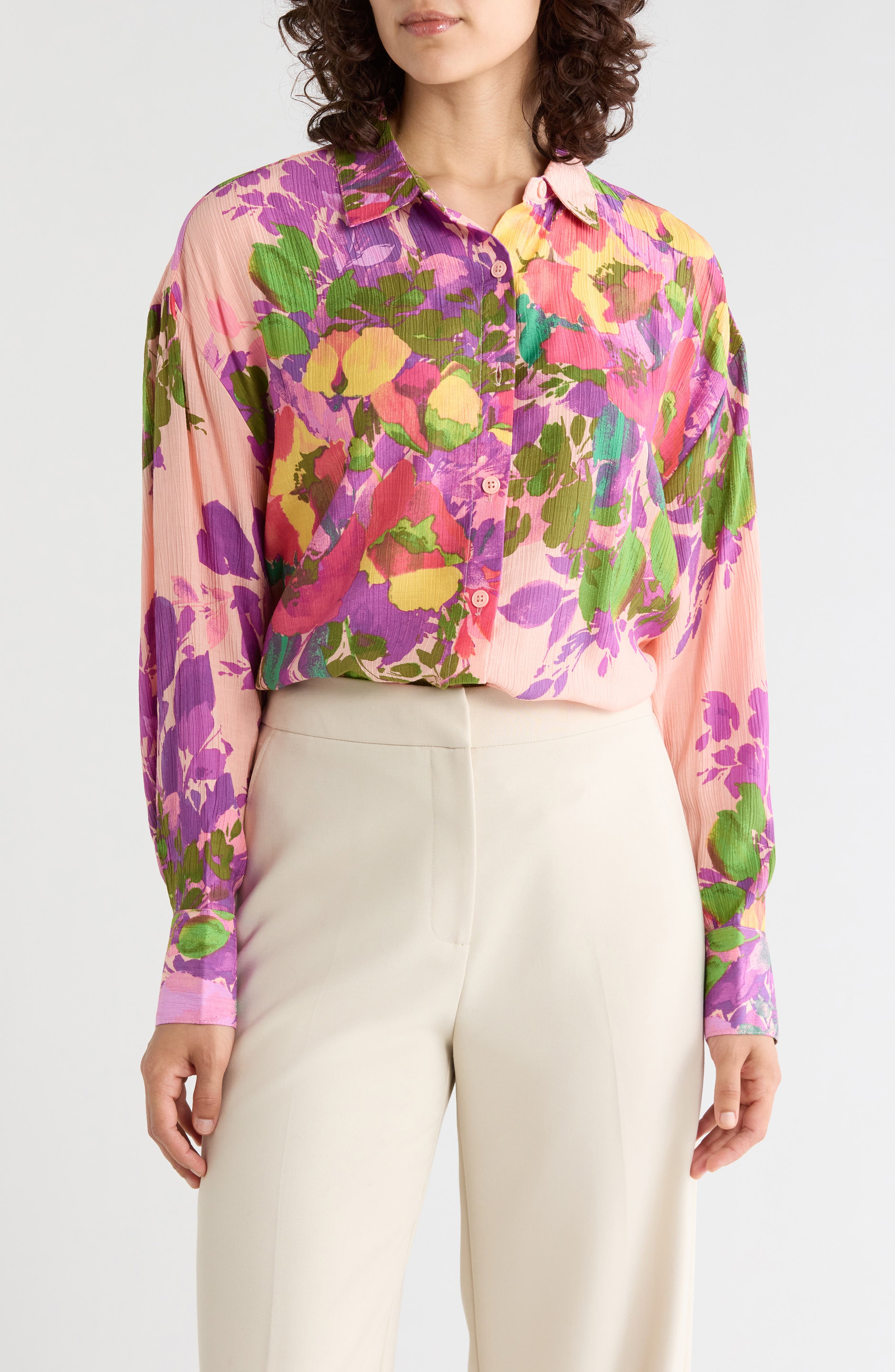 Floral Button-Up Shirt