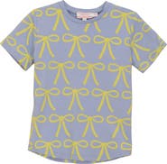 Hopscotch Bows Rib Neck Cotton Spandex Top