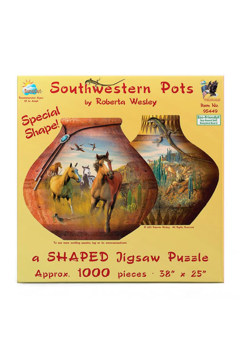 Southwestern Pots 1000 piece Jigsaw Puzzle for Adults Special Shape, Alternate, color, Multicolor