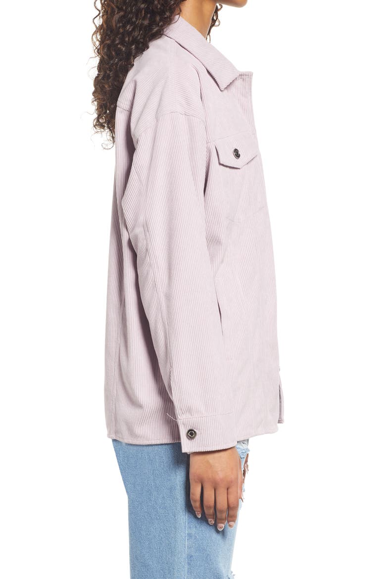Corduroy Shirt Jacket, Alternate, color, LAVENDER