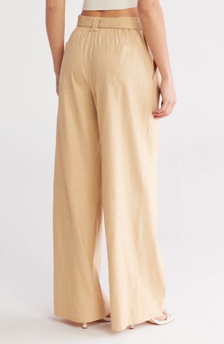 Simkhai Amaya Belted Pants, Alternate, color, Natural