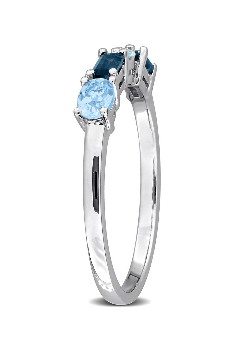 Multiple Cut Blue Topaz Stacking Ring, Alternate, color, BLUE