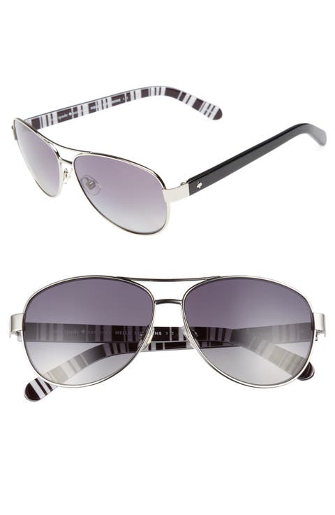 'dalia' 58mm polarized aviator sunglasses