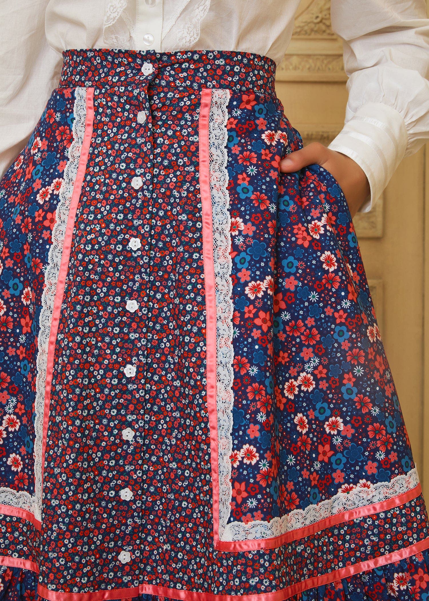 ModCloth Isabella Romantic Prairie Midi Skirt, ModCloth x Gunne Sax ...