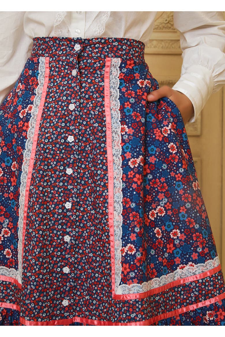 Isabella Romantic Prairie Midi Skirt, ModCloth x Gunne Sax, Alternate, color, Circe's Crown