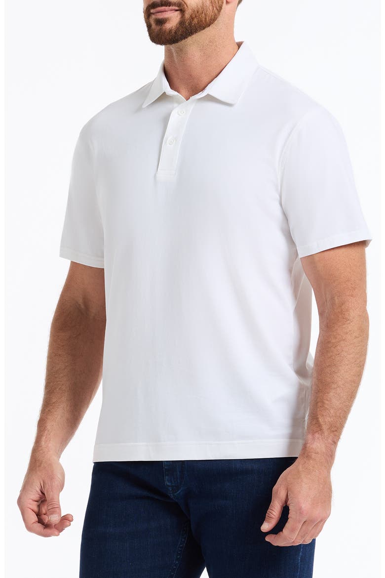 Furlan Stretch Cotton Polo, Alternate, color, WHITE